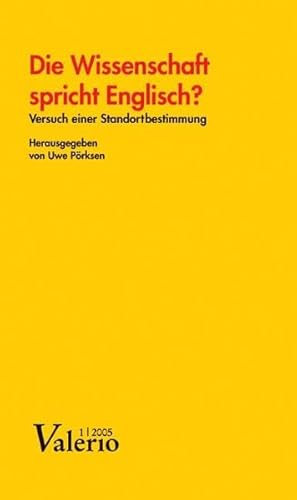 9783892449782: Valerio 2005/1. Die Wissenschaft spricht Englisch? Versuch einer Standortbestimmung