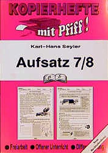Imagen de archivo de Aufsatz 7./8. Jahrgangsstufe a la venta por medimops