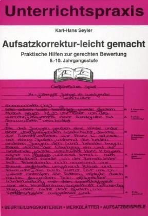 Beispielbild fr Aufsatzkorrektur leicht gemacht 5.-10. Jahrgangsstufe: Praktische Hilfen zur gerechten Bewertung zum Verkauf von Express-Buchversand