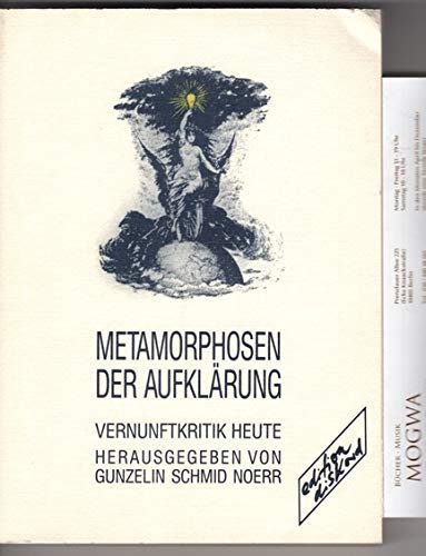 Beispielbild fr Metamorphosen der Aufklrung. Vernuftkritik heute zum Verkauf von medimops