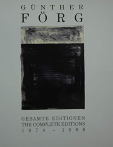 Stock image for Gunther Forg: Gesamte Editionen : The Complete Editions 1974-1988 for sale by Yes Books