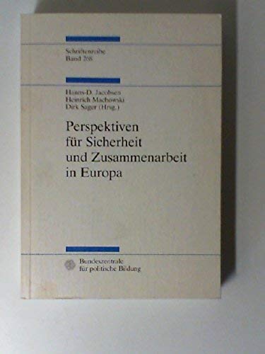 Beispielbild fr Perspektiven fr Sicherheit und Zusammenarbeit in Europa zum Verkauf von Bernhard Kiewel Rare Books