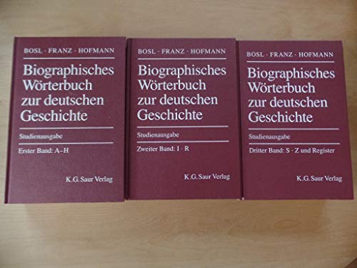 Imagen de archivo de Biographisches Wrterbuch zur deutschen Geschichte a la venta por medimops