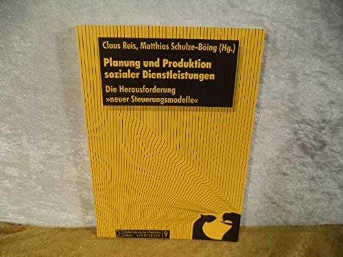 Beispielbild fr Planung und Produktion sozialer Dienstleistungen. Sonderband 9. Die Herausforderung neuer Steuerung zum Verkauf von medimops