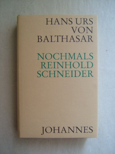 9783894112967: Nochmals - Reinhold Schneider