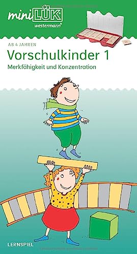 Imagen de archivo de miniLK: Vorschulkinder 1: Merkfhigkeit und Konzentration fr Kinder von 4 - 6 Jahren: fr Kinder von 4 - 6 Jahren. Kindergarten/Vorschule a la venta por DER COMICWURM - Ralf Heinig