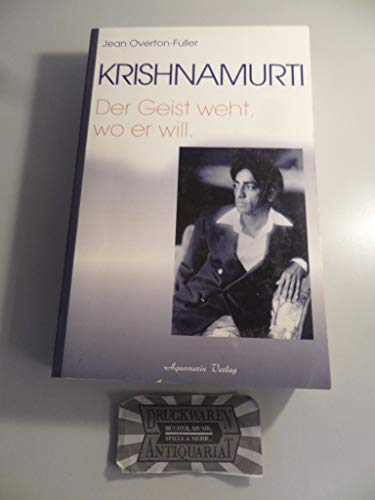 9783894271497: Krishnamurti, Der Geist weht, wo er will