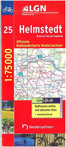 9783894356514: LGLN NDS 75 000 Rad Helmstedt: Rund um Elm und Lappwald. Offizielle Radwanderkarte Niedersachsen