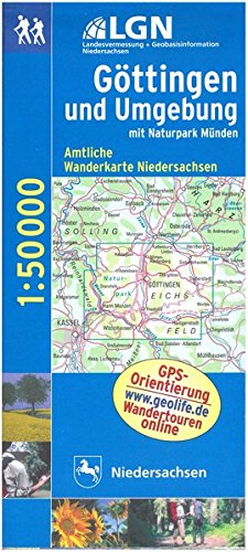 9783894356675: Gttingen und Umgebung mit Naturpark Mnden 1 : 50 000. Topographische Karte mit Wanderwegen