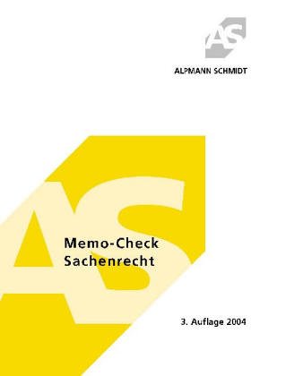 9783894762261: Memo-Check Sachenrecht. Examenstest