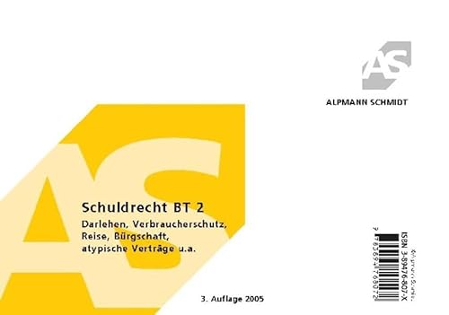 Beispielbild fr Alpmann-Cards, Karteikarten: Schuldrecht BT 2 zum Verkauf von Buchmarie