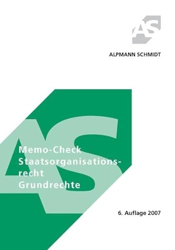 Beispielbild fr Memo-Check Staatsorganisationrecht / Grundrechte zum Verkauf von medimops