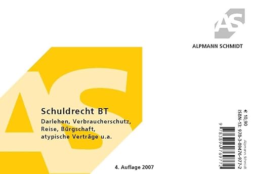 Beispielbild fr Alpmann-Cards Schuldrecht BT (Alpmann-Cards / Karteikarten) zum Verkauf von Buchmarie