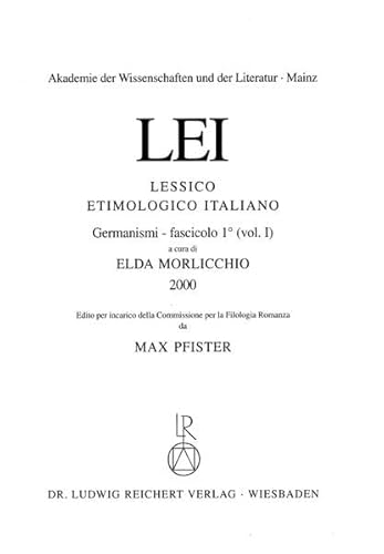 9783895001727: Lessico Etimologico Italiano: Germanismi Vol. 1, Fasc. 1 (Italian Edition)