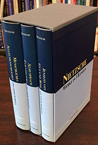 Nietzsche Werke in drei Bänden. Menschliches Allzumenschliches / Also sprach Zarathustra / Jenseits von Gut und Böse - Nietzsche, Friedrich Wilhelm