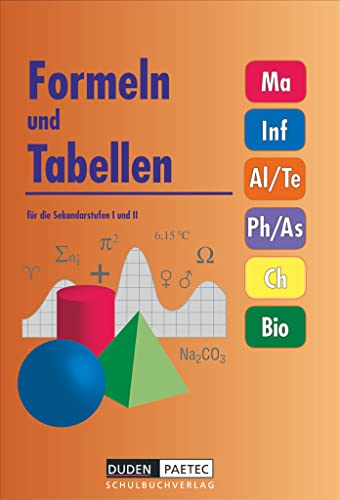 Stock image for Formeln und Tabellen fr die Sekundarstufen I und II. for sale by medimops