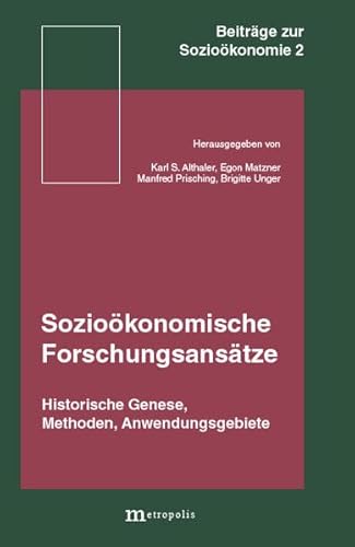 9783895180330: Soziokonomische Forschungsanstze