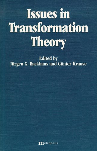 9783895181290: Issues in Transformation Theory