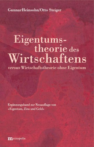 Beispielbild fr Eigentumstheorie des Wirtschaftens versus Wirtschaften ohne Eigentum. Ergnzungsband zur Neuauflage von "Eigentum, Zins und Geld" zum Verkauf von medimops