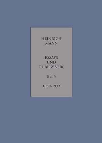 Beispielbild fr Essays und Publizistik. Kritische Gesamtausgabe. Bd. 5. 1930 bis Februar 1933 / hrsg. von Volker Riedel. [bers. aus dem Franz.: Wolfgang Klein .]. zum Verkauf von modernes antiquariat f. wiss. literatur