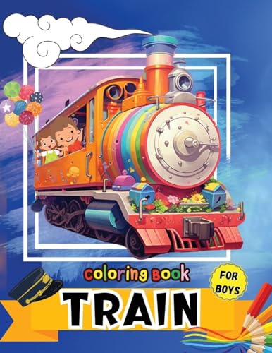 9783895392696: Train Coloring Book for Boys: Fun activity & great giftfor Toddlers, Preschool & Kindergarten Kids