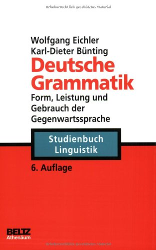 Beispielbild fr Deutsche Grammatik (Athenums Studienbcher Linguistik) zum Verkauf von medimops