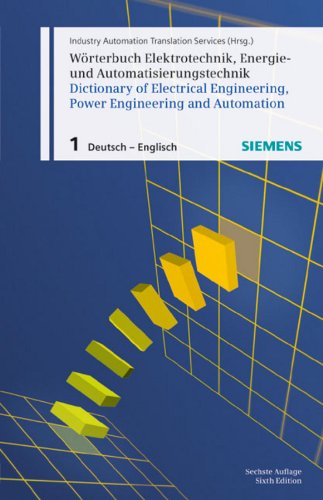 9783895783135: Wrterbuch Elektrotechnik, Energie- und Automatisierungstechnik / Dictionary of Electrical Engineering, Power Engineering and Automation, Teil 1