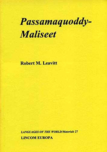 9783895861062: Passamaquoddy-Malisseet