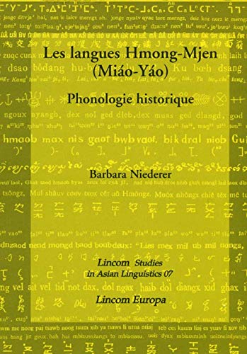 9783895862113: Les langues Hmong-Mjen (Miáo-Yáo). Phonologie historique.