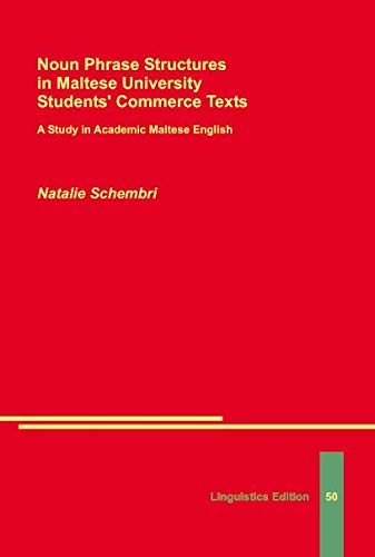 9783895864834: Noun Phrase Structures in Maltese University Students’ Commerce Texts