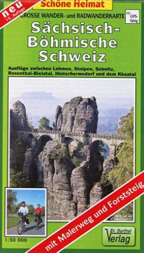 Imagen de archivo de Groe Wander- und Radwanderkarte Schsisch-Bhmische Schweiz 1 : 30 000 a la venta por Blackwell's
