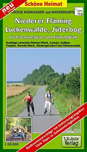 Beispielbild fr Groe Radwander- und Wanderkarte Niederer Flming, Luckenwalde, Jterbog, mit Flaeming-Skate und FlmingWalk 1 : 50 000 zum Verkauf von Blackwell's