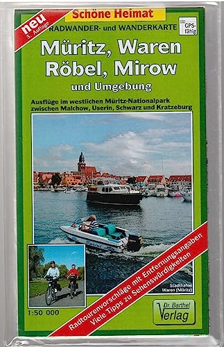 9783895911743: Mritz, Waren, Rbel und Umgebung 1 : 50 000 Radwander- und Wanderkarte: Ausflge im westlichen Mritz-Nationalpark um die Mritz zwischen Waren, Rbel und Mirow