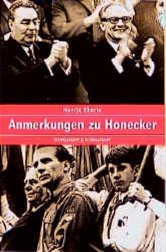 9783896023186: Anmerkungen zu Honecker