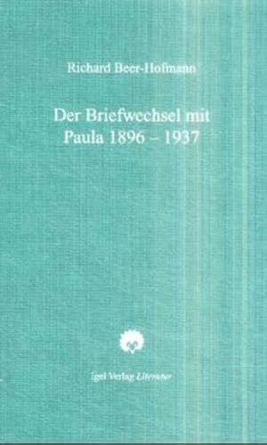9783896211170: Der Briefwechsel mit Paula 1896-1937: Zweiter Supplementband