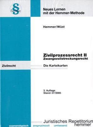 Beispielbild fr Zivilprozeordnung ( ZPO) 2. 73 Karteikarten zum Verkauf von medimops