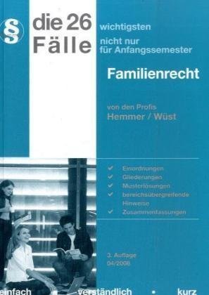 Beispielbild fr Die 26 wichtigsten Flle nicht nur fr Anfangssemester. Familienrecht zum Verkauf von medimops