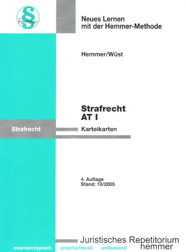 Beispielbild fr Strafrecht AT 1. 91 Karteikarten zum Verkauf von medimops