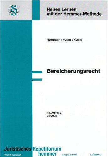 Beispielbild fr Bereicherungsrecht (Skripten - Zivilrecht) zum Verkauf von Antiquariat BuchX