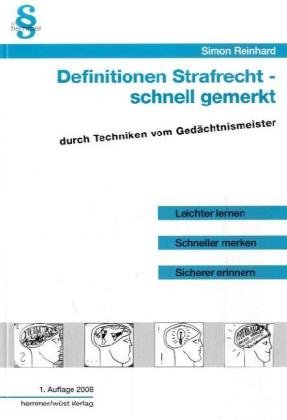 9783896348517: Definitionen Strafrecht - Schnell gemerkt: Leichter lernen, Schneller merken, Sicherer erinnern