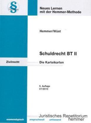 Imagen de archivo de Schuldrecht BT 2. 106 Karteikarten: Schenkung, Miete, Leasing, Dienstvertrag, Brgschaft, GoA u.a a la venta por medimops