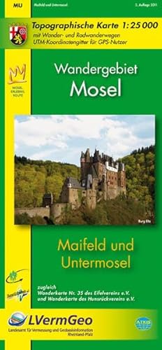 Beispielbild fr Maifeld und Mittelmosel 1 : 25 000: Topographische Karte 1: 25 000 mit Wander- und Radwanderwegen / Wandergebiet Mosel zum Verkauf von medimops