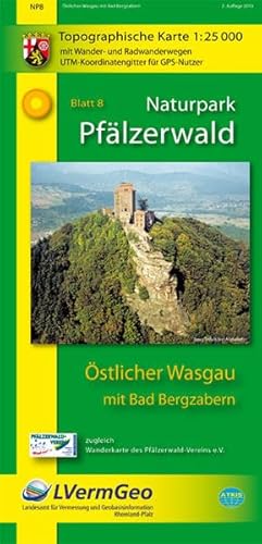 Beispielbild fr Naturpark Pflzerwald Blatt 8 stliches Wasgau mit Bad Bergzabern: Naturparkkarte 1:25 000 mit Wan zum Verkauf von medimops