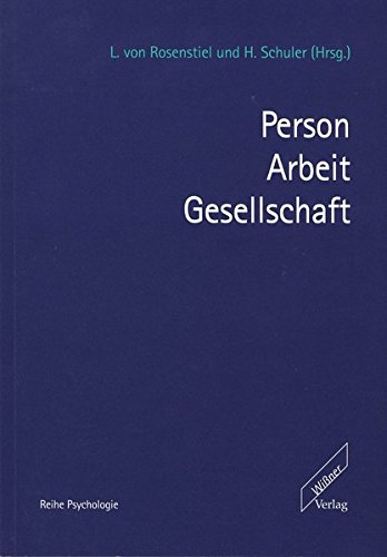 9783896391285: Person - Arbeit - Gesellschaft: Festschrift fr Hermann Brandsttter