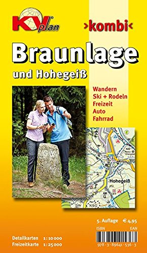 Beispielbild fr Braunlage und Hohegei 1 : 10 000: Stadtplan mit Freizeitkarte 1 : 25 000. Wanderwege, Radrouten, Wintersportmglichkeit zum Verkauf von medimops