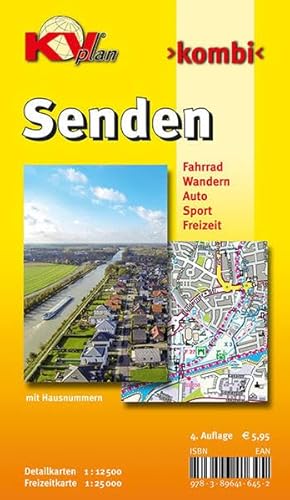 9783896416452: Senden, KVplan, Radkarte/Wanderkarte/Stadtplan, 1:25.000 / 1:12.500: Detailkarten 1 : 12 500. Freizeitkarte 1 : 25 000. Fahrrad. Wandenr. Auto. Sport. Freizeit.