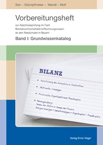 9783896503367: Vorbereitungsheft zur Abschlussprfung/BWL Realschule Bayern