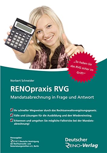 9783896554024: RENOpraxis RVG: Mandatsabrechnung in Frage und Antwort