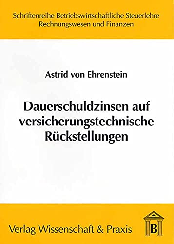 9783896731661: Dauerschuldzinsen Auf Versicherungstechnische Ruckstellungen