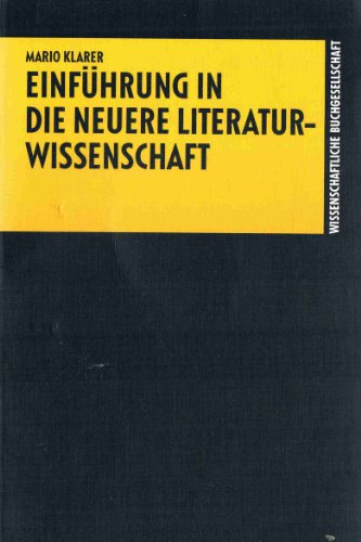 9783896783172: Einfhrung in die neuere Literaturwissenschaft.